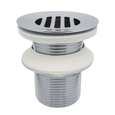 Bonde de lavabo 1"1/4 à grille Ø 63 mm en laiton chromé - ASW