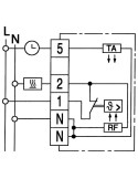Thermostat d'ambiance RTR-E 6124 - EBERLE - Plan raccordement électrique
