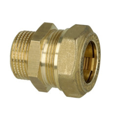 Raccord à compression DN20 - M 1" pour inox annelé - spécial solaire Cobrasun - TIEMME