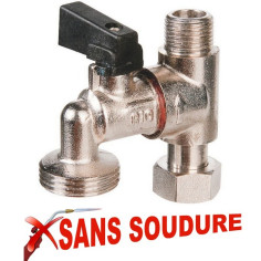 Piquage Robinet machine à laver - logo Sans soudure - RIQUIER 04029