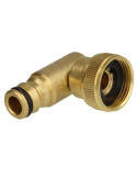 Raccord rapide coudé tournant pour arrosage - filetage 3/4" (20x27) - CAP VERT