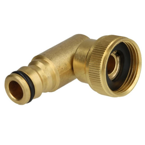 Raccord rapide coudé tournant pour arrosage - filetage 3/4" (20x27) - CAP VERT