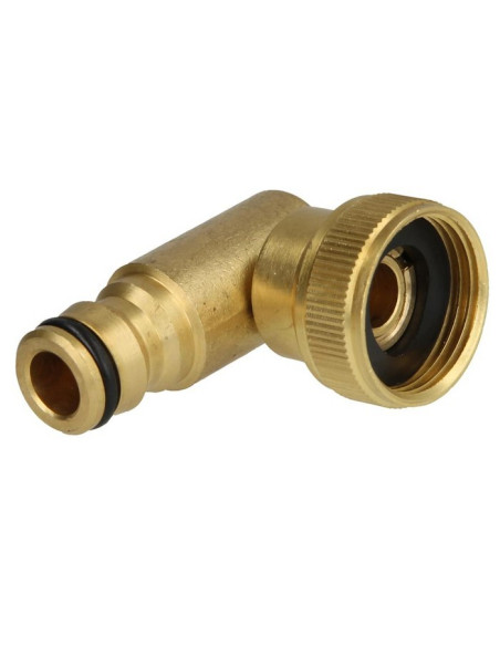 Raccord rapide coudé tournant pour arrosage - filetage 3/4" (20x27)