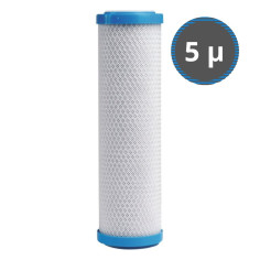 Cartouche filtrante au charbon actif - filtration 5 µ - H 25 cm / 9"3/4 - LE FILTRE A EAU
