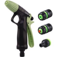 Kit pistolet d'arrosage avec 4 raccords - CAP VERT