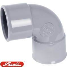 Coude 87°30 Femelle-Femelle PVC - NICOLL