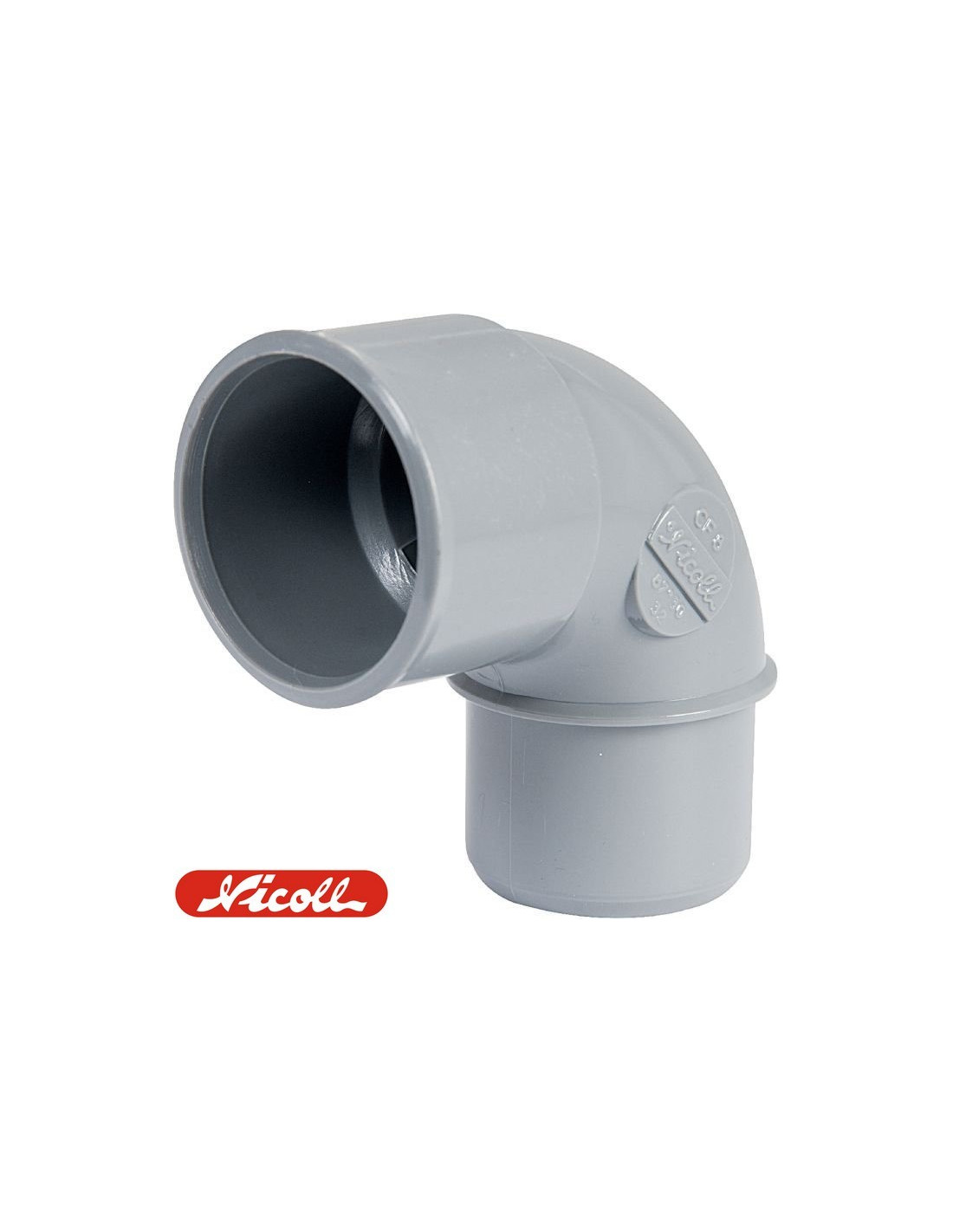 Coude 87 30 Male Femelle Pvc A Coller Nicoll O32 A 100 Plomberie Online Fr