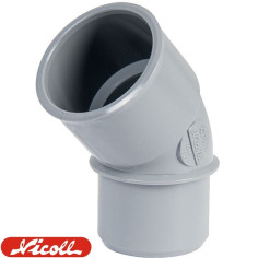 Coude 45° Mâle-Femelle PVC NICOLL