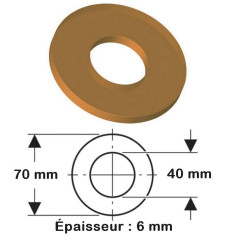 Joint de chasse 70 x 40 x 6 mm - CORIOLIS