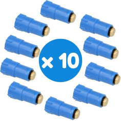 Lot 10 bouchons M1/2" (15x21) avec insert laiton - Couleur bleu - Sélection Plomberie Online