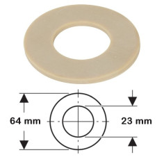 Joint de soupape 23 x 64 x 2,7 mm pour mécanisme wc - GRIPP Réf. 298137