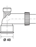 Coude PVC 90° avec clapet anti-vide NICOLL 1C341B